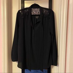 L Black Merona long sleeve blouse